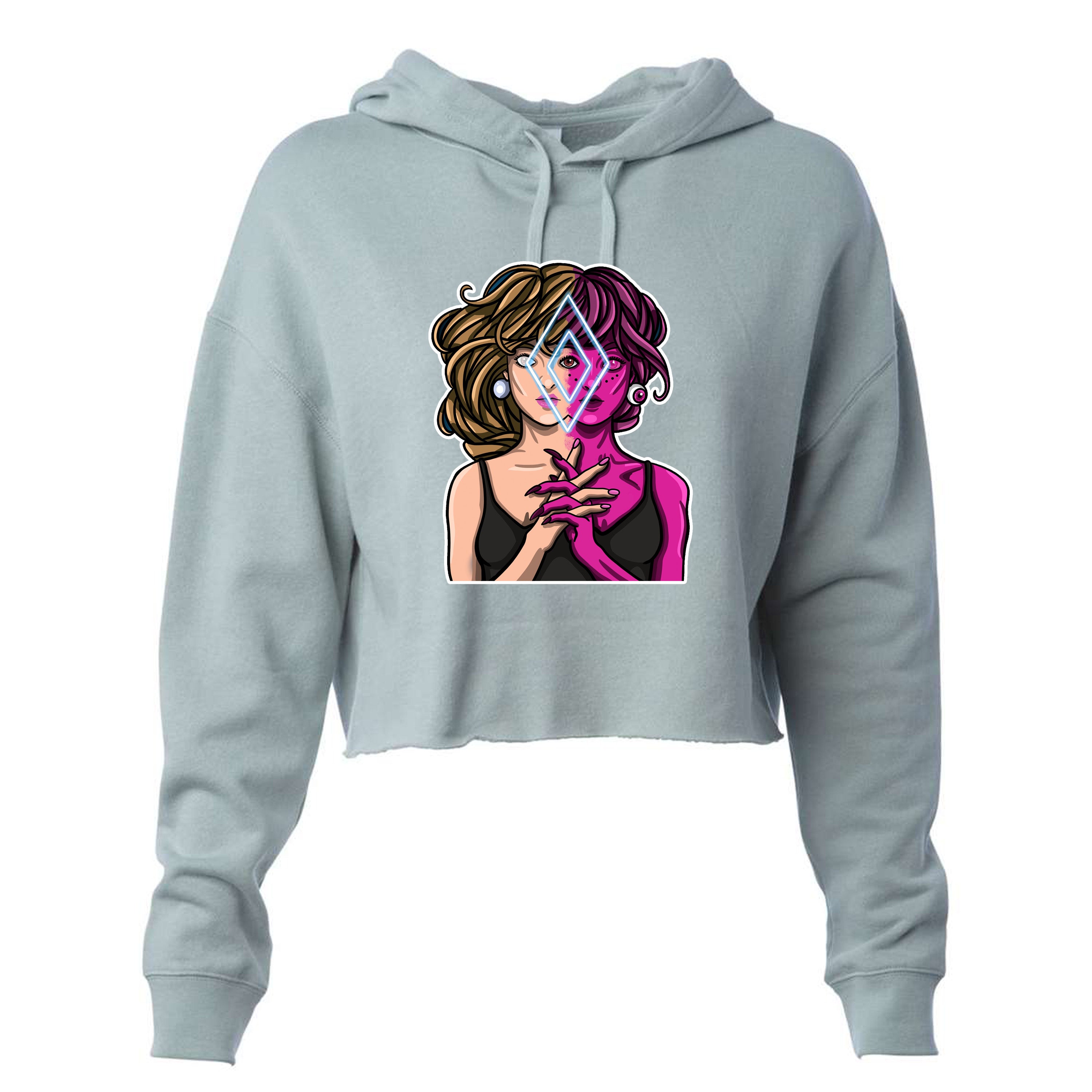 LADIES CROPPED HOODIE STRAIGHT DOPE NO BULLSHHH VERY LIMITED QUANTITIES!!!!  – Broken Halo Graphics and Design